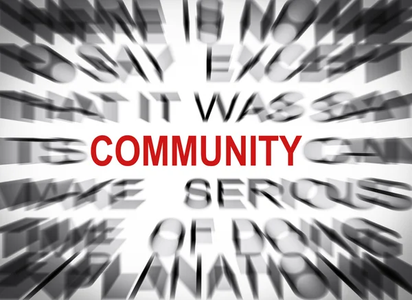 コミュニティの焦点と blured テキスト — ストック写真