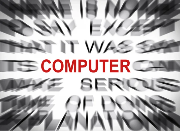 Blured text with focus on COMPUTER — Stock Photo, Image
