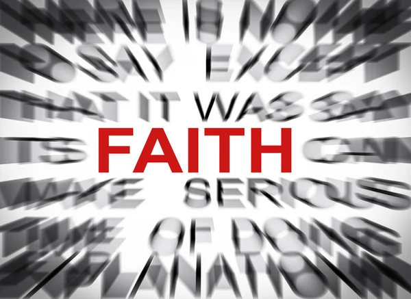 Blured text with focus on FAITH — Stock Photo, Image