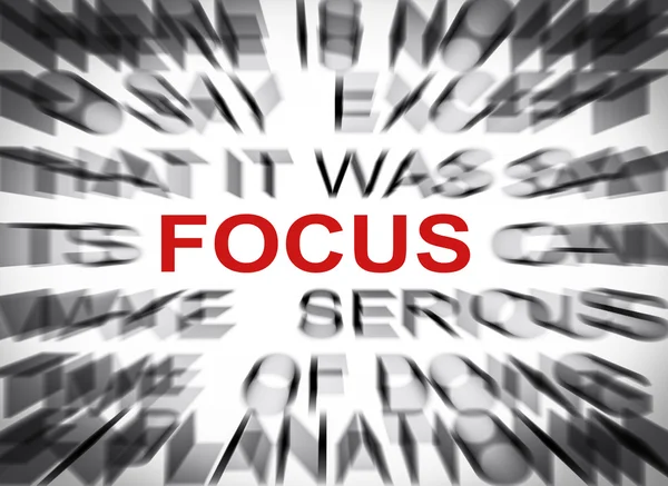 Blured tekst met focus op focus — Stockfoto