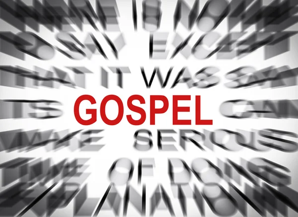 Blured text with focus on GOSPEL — Stock Photo, Image