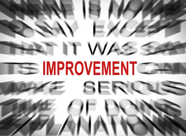 Blured text with focus on IMPROVEMENT — Stock Photo, Image