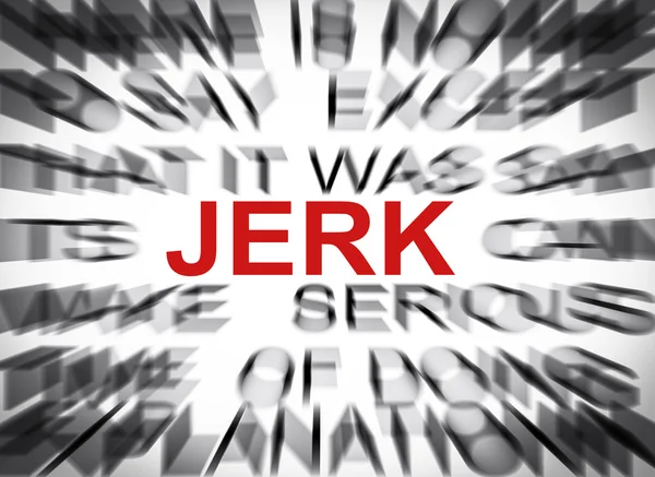 Blured text with focus on JERK — Stock Photo, Image