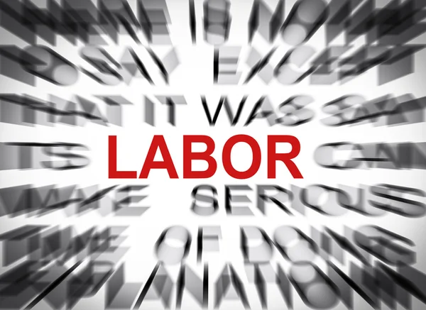 Blured text with focus on LABOR — Stock Photo, Image