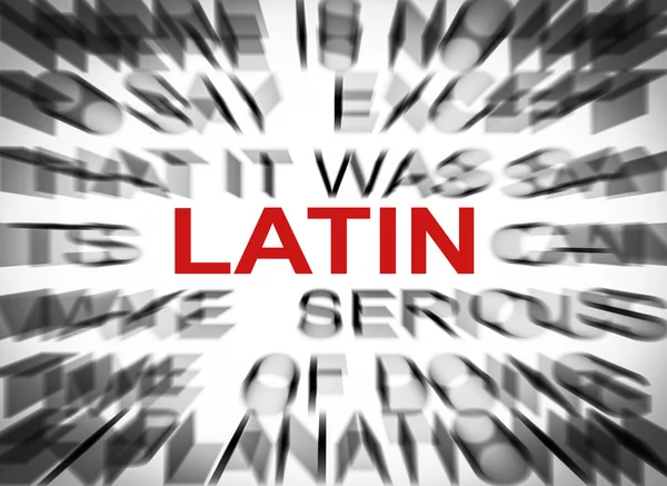 Blured met focus op Latijnse tekst — Stockfoto