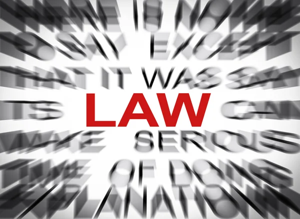 Blured text with focus on LAW — Stock Photo, Image