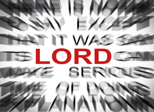 Blured text with focus on LORD — Stock Photo, Image