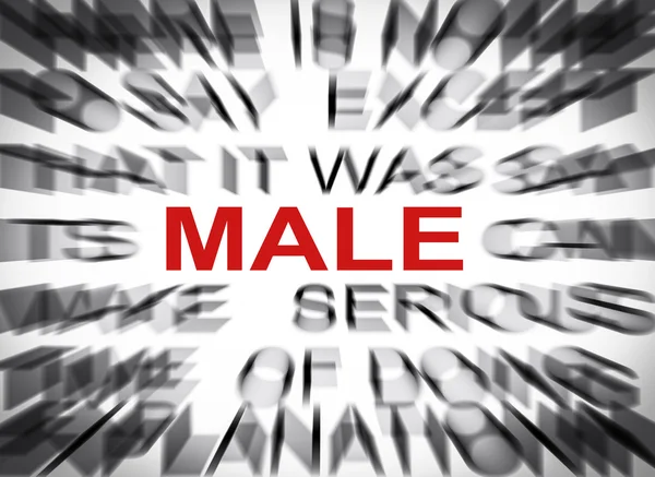 Blured text with focus on MALE — Stock Photo, Image