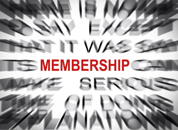 Blured text with focus on MEMBERSHIP — Stock Photo, Image