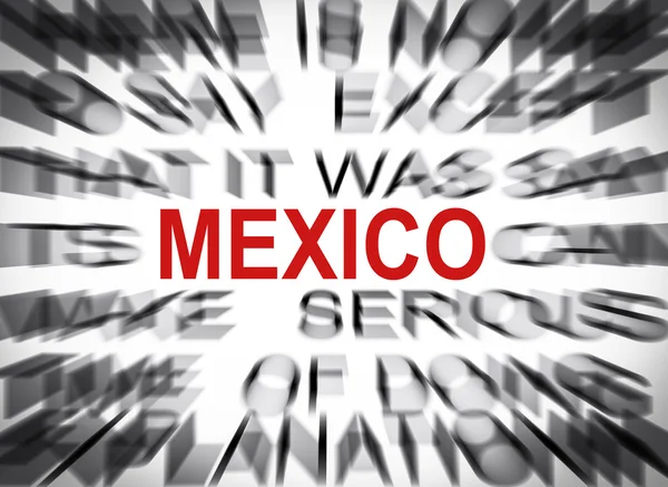 Texte flou axé sur le MEXIQUE — Photo