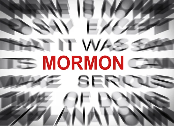 Blured tekst met focus op mormon — Stockfoto