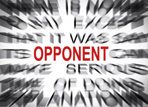 Blured text with focus on OPPONENT — Stock Photo, Image