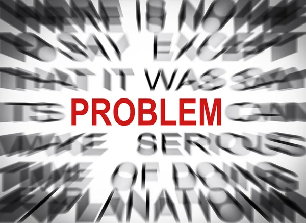 Blured text with focus on PROBLEM — Stock Photo, Image