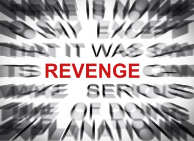Blured text with focus on REVENGE clipart