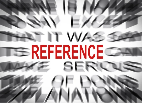 Blured text with focus on REFERENCE — Stock Photo, Image