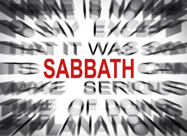 Blured tekst met focus op Sabbat — Stockfoto