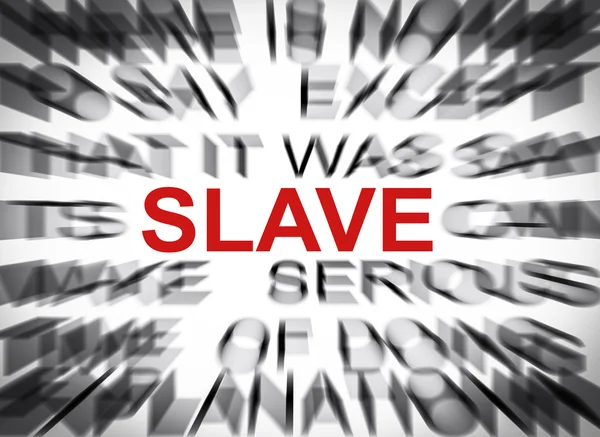 Blured tekst met focus op slave — Stockfoto