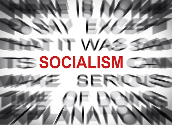 Blured κείμενο με έμφαση για το σοσιαλισμό — Φωτογραφία Αρχείου