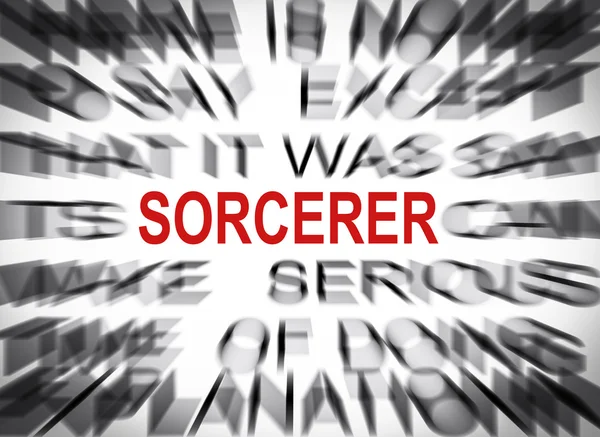 Blured text with focus on SORCERER — Stock Photo, Image