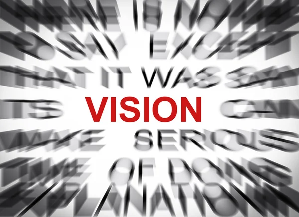 Blured text with focus on VISION — Stock Photo, Image