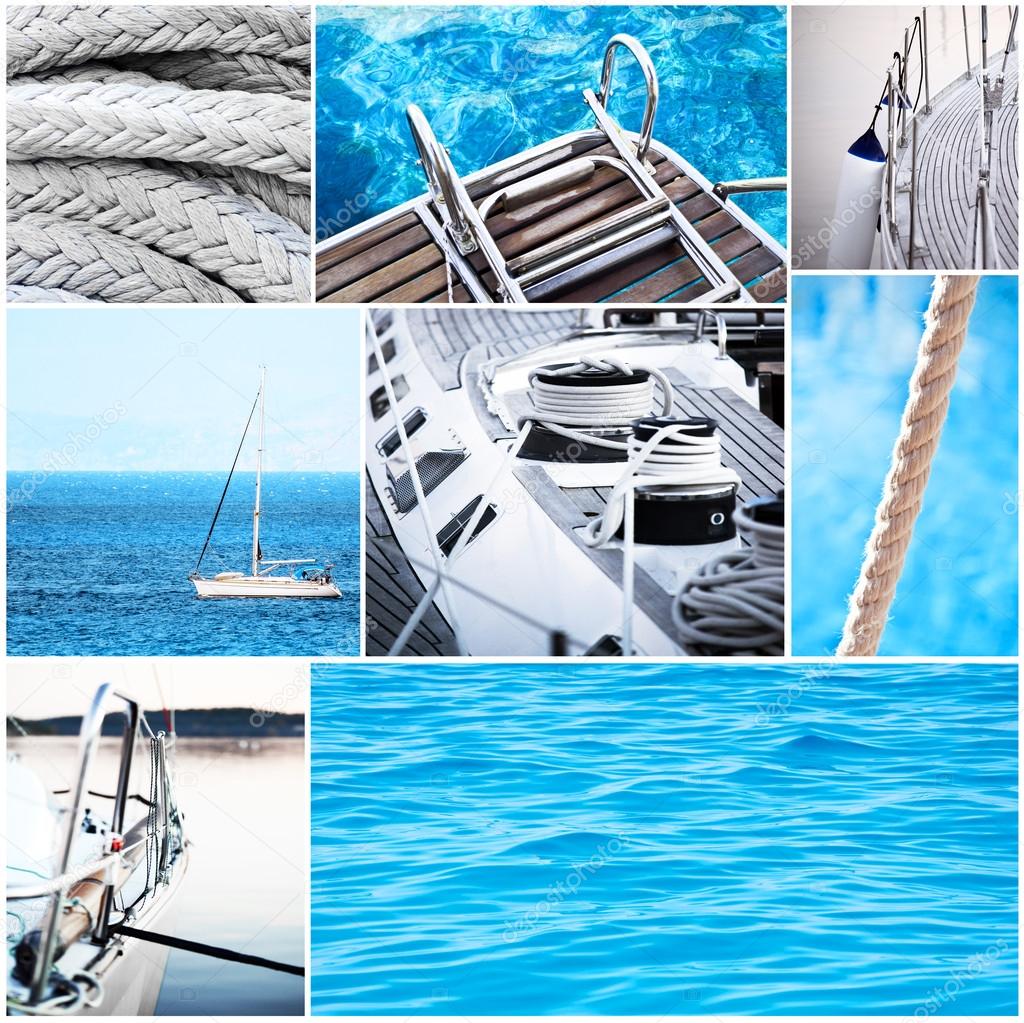 Yacht collage - Yachting concept