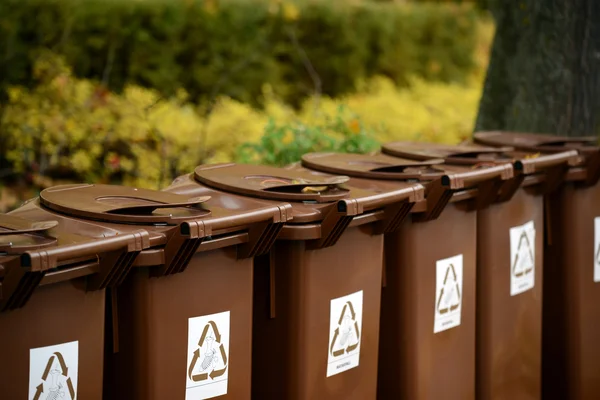 Recycle bins outdoors — Stock Photo, Image