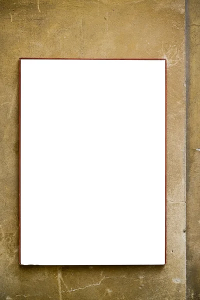 Blank frame on vintage old wall — Stock Photo, Image