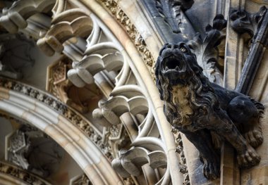 Gotik st. vitus Katedrali Prag mozaiği üzerinde ayrıntılı Görünüm