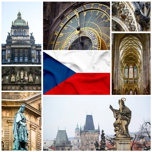 Collage Repubblica Ceca — Foto Stock