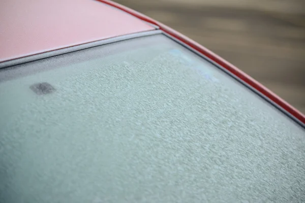 Frost on windshield — Stock Photo, Image