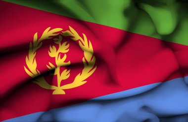 Eritre dalgalanan bayrak