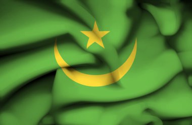 Mauritania waving flag