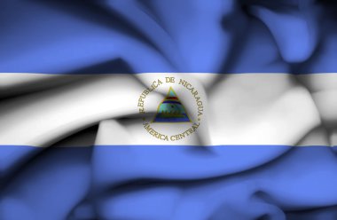 Nikaragua dalgalanan bayrak