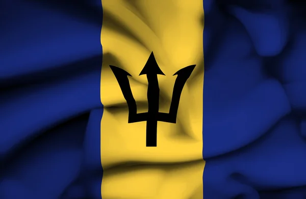 Barbados waving flag — Stock Photo, Image