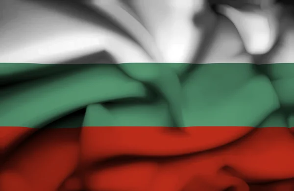 Bulgarien viftande flagga — Stockfoto