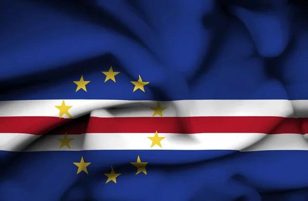 Capo Verde sventola bandiera — Foto Stock