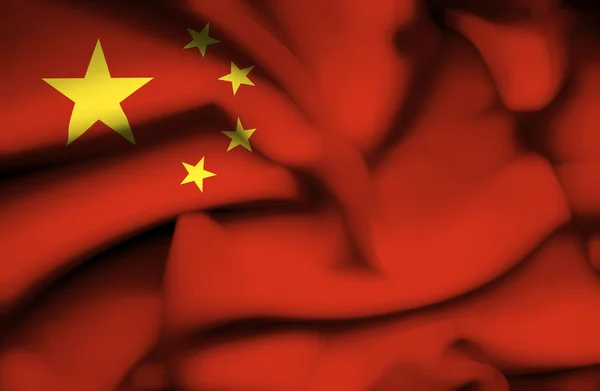 Κίνα σημαία κυματίζει — Φωτογραφία Αρχείου