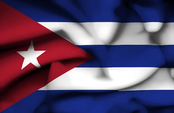 Cuba agitant le drapeau — Photo