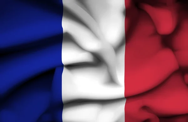 Fransa dalgalanan bayrak — Stok fotoğraf