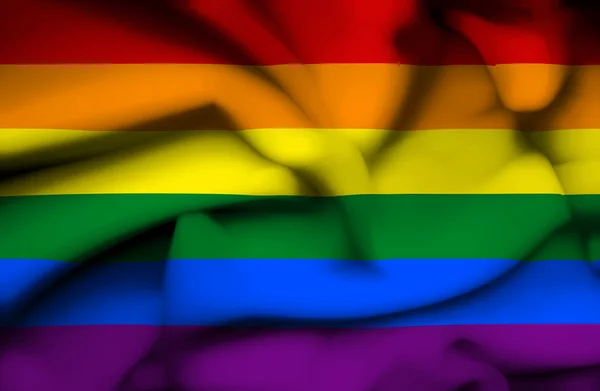 Gay (trots) zwaaien vlag — Stockfoto