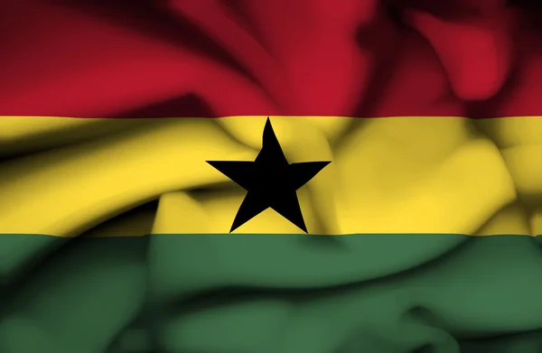 Ghana ondeando bandera —  Fotos de Stock