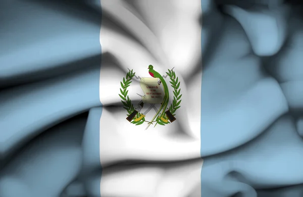 Wapperende vlag van Guatemala — Stockfoto