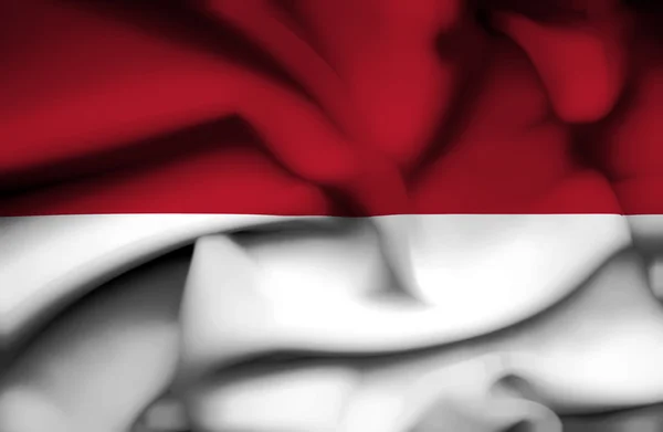 Indonézia integetett zászló — Stock Fotó