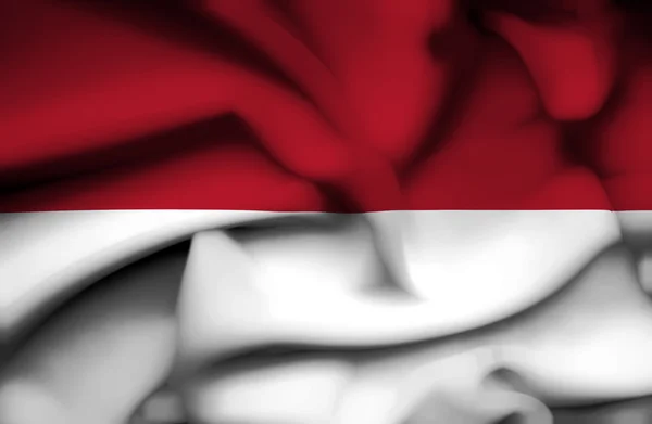 Indonesia ondeando bandera — Foto de Stock