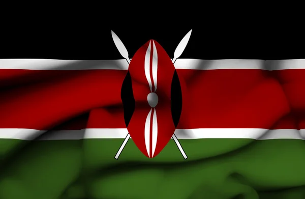 Kenya viftande flagga — Stockfoto