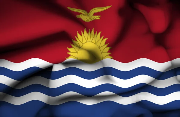 Wapperende vlag van Kiribati — Stockfoto