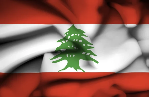 Lebanon waving flag — Stock Photo, Image