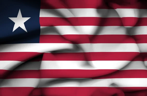 Liberia waving flag — Stock Photo, Image