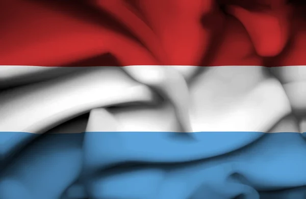 Luxembourg waving flag — Stock Photo, Image