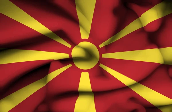 Macedonia sventola bandiera — Foto Stock